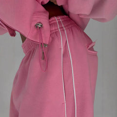 Athleisure Zip - up Long - sleeve Hoodie And Loose - fitting Sweatpants Set - Zip - up Hoodies set - CJLS263504803CX - null