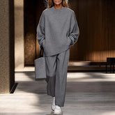 Fashionable Casual Long - sleeve Hoodie And Pants Set - Plain Hoodies - CJLS263810304DW - null