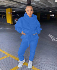 Two - piece hoodie set - Plain Hoodies - CJNSSYTZ05401-Blue-L - null