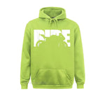 Green hoodie with bold white RIDE motorcycle graphic – men’s biker streetwear pullover