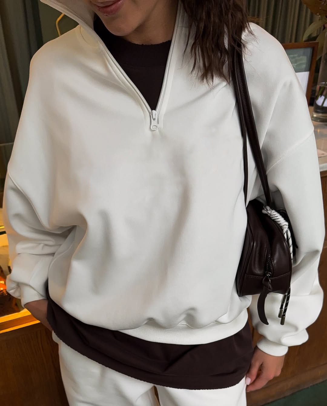 Fashionable Half - Open Collar Long - Sleeve Hoodie And Pants Casual Set - Zip - up Hoodies set - CJLS263436003CX - null