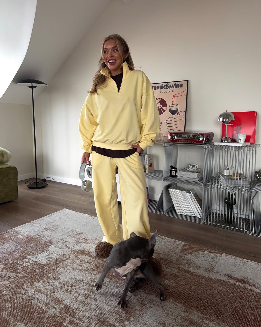 Fashionable Half - Open Collar Long - Sleeve Hoodie And Pants Casual Set - Zip - up Hoodies set - CJLS263436035IR - null