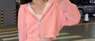 New Stylish Casual Sporty Hoodie And Wide - leg Pants Set For Petite Figures - Zip - up Hoodies set - CJLS264074202BY - null