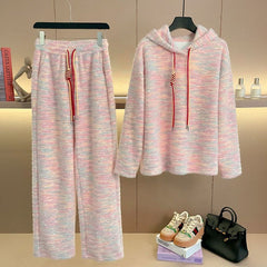 Women's Hoodie And Wide - leg Pants Two - piece Set - Plain Hoodies - CJLS264128603CX - null