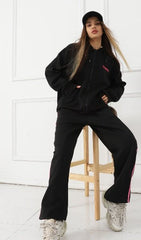 Women's Long Sleeved Hoodie Set - Zip - up Hoodies set - CJTZ211857303CX - null